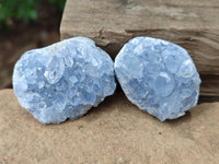 Natural Blue Celestite Specimens x 30 From Sakoany, Madagascar