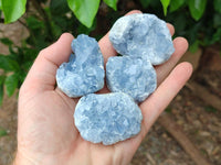 Natural Blue Celestite Specimens x 30 From Sakoany, Madagascar