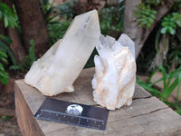 Natural Clear Quartz Crystal Clusters x 4 From Ambatofinandrahana, Madagascar
