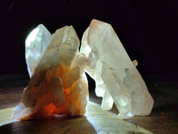 Natural Clear Quartz Crystal Clusters x 4 From Ambatofinandrahana, Madagascar
