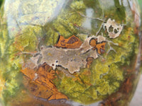 Polished Green Opal Standing Free Forms x 3 From Betroka, Madagascar