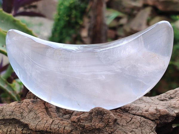 Polished Gemmy Rose Quartz Crescent Moons x 6 From Madagascar