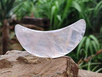 Polished Gemmy Rose Quartz Crescent Moons x 6 From Madagascar