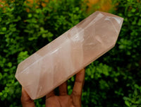 Polished Rose Quartz Crystals x 2 From Madagascar
