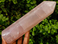 Polished Rose Quartz Crystals x 2 From Madagascar