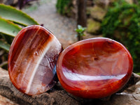 Polished Carnelian Agate Gemstone Bowls x 6 From Madagascar