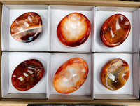 Polished Carnelian Agate Gemstone Bowls x 6 From Madagascar