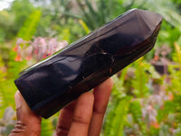 Polished Smokey Window Quartz Crystals x 6 From Madagascar