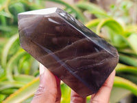 Polished Smokey Window Quartz Crystals x 6 From Madagascar