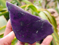 Polished Metallic Purpurite Slices x 4 From Erongo, Namibia