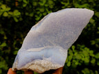 Natural Blue Lace Agate Geode Specimens x 3 From Nsanje, Malawi - Toprock Gemstones and Minerals 