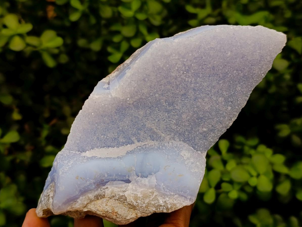 Natural Blue Lace Agate Geode Specimens x 3 From Nsanje, Malawi