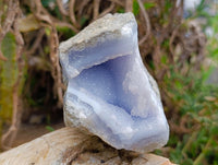 Natural Blue Lace Agate Geode Specimens x 3 From Nsanje, Malawi