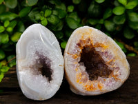 Polished Amethyst Agate Geodes x 6 From Maintirano, Madagascar