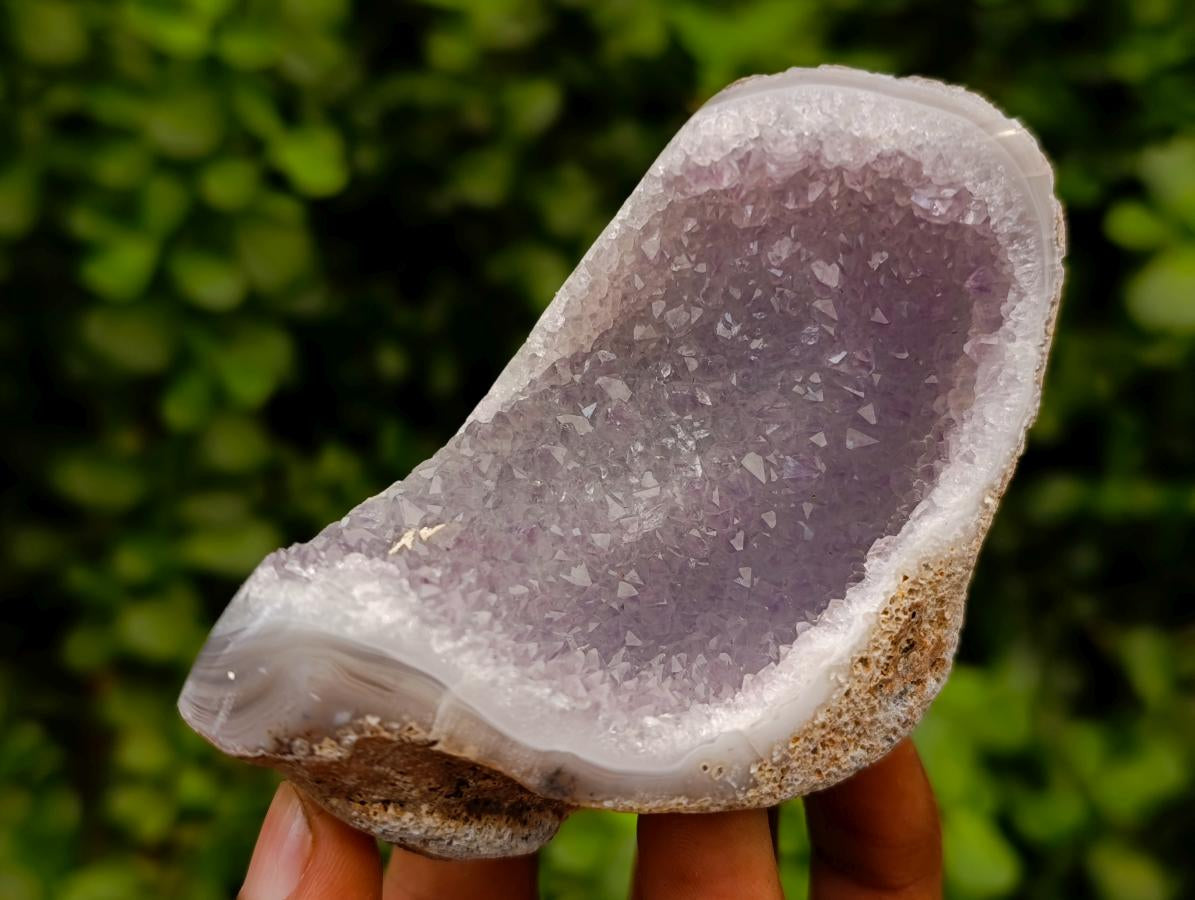 Polished Amethyst Agate Geodes x 6 From Maintirano, Madagascar