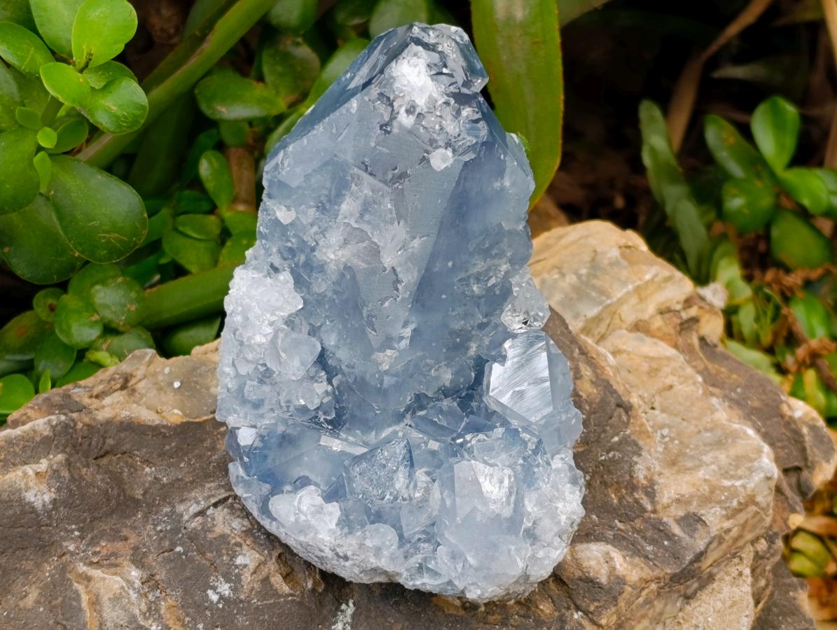 Natural Blue Celestite Specimens x 2 From Sakoany, Madagascar
