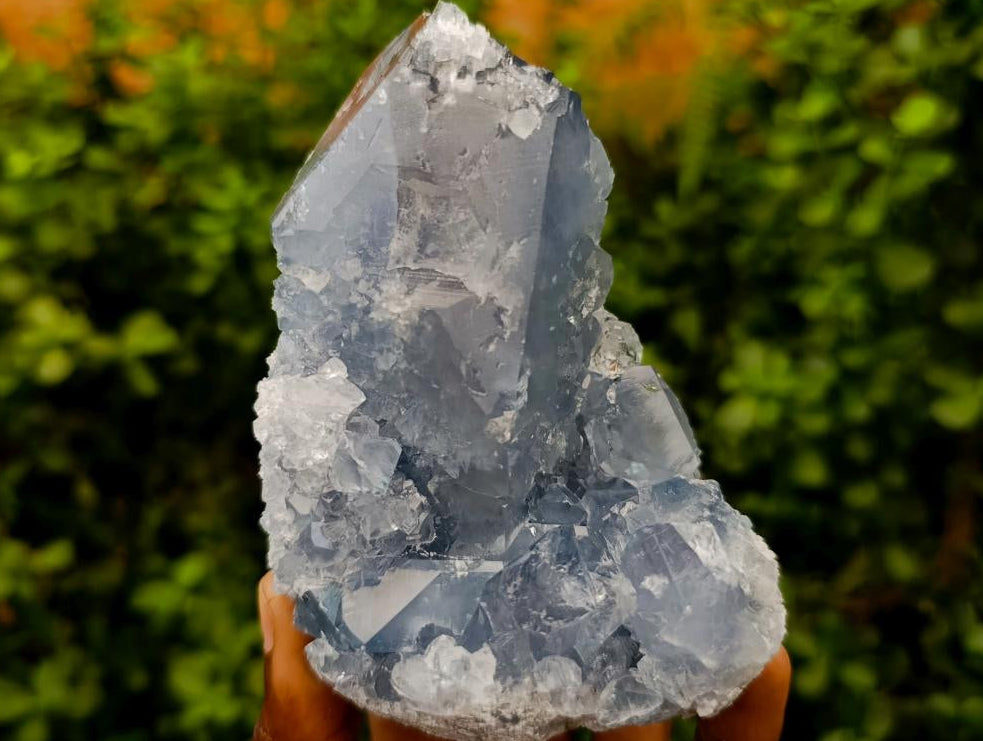Natural Blue Celestite Specimens x 2 From Sakoany, Madagascar