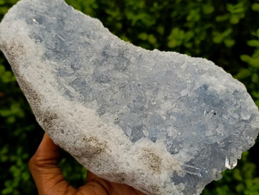 Natural Blue Celestite Specimens x 2 From Sakoany, Madagascar