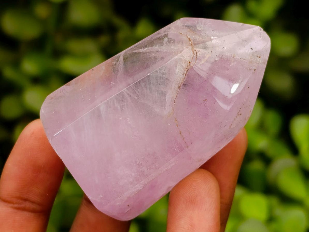 Polished Smokey Amethyst Window Crystals x 12 From Akansobe, Madagascar