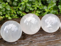 Polished Pearl Girasol Quartz Crystal Spheres x 6 From Ambatondrazaka, Madagascar