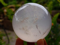 Polished Pearl Girasol Quartz Crystal Spheres x 6 From Ambatondrazaka, Madagascar