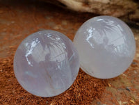 Polished Pearl Girasol Quartz Crystal Spheres x 6 From Ambatondrazaka, Madagascar