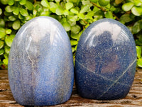 Polished Lazulite Standing Free Forms x 2 From Madagascar