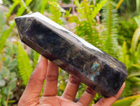 Polished Labradorite Standing Display Crystals x 3 From Tulear, Madagascar