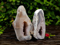 Polished Amethyst Agate Geodes x 6 From Maintirano, Madagascar