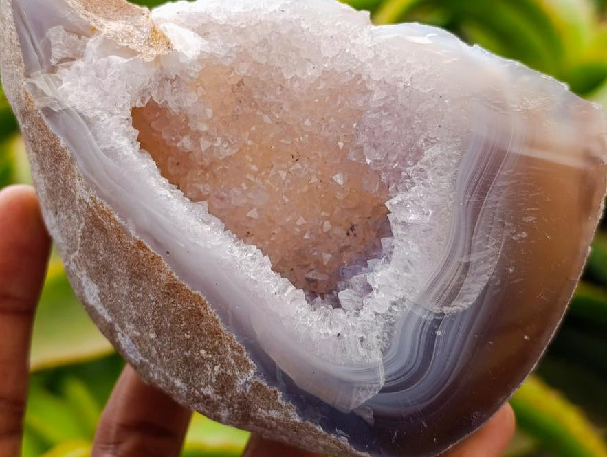 Polished Amethyst Agate Geodes x 6 From Maintirano, Madagascar - Toprock Gemstones and Minerals 