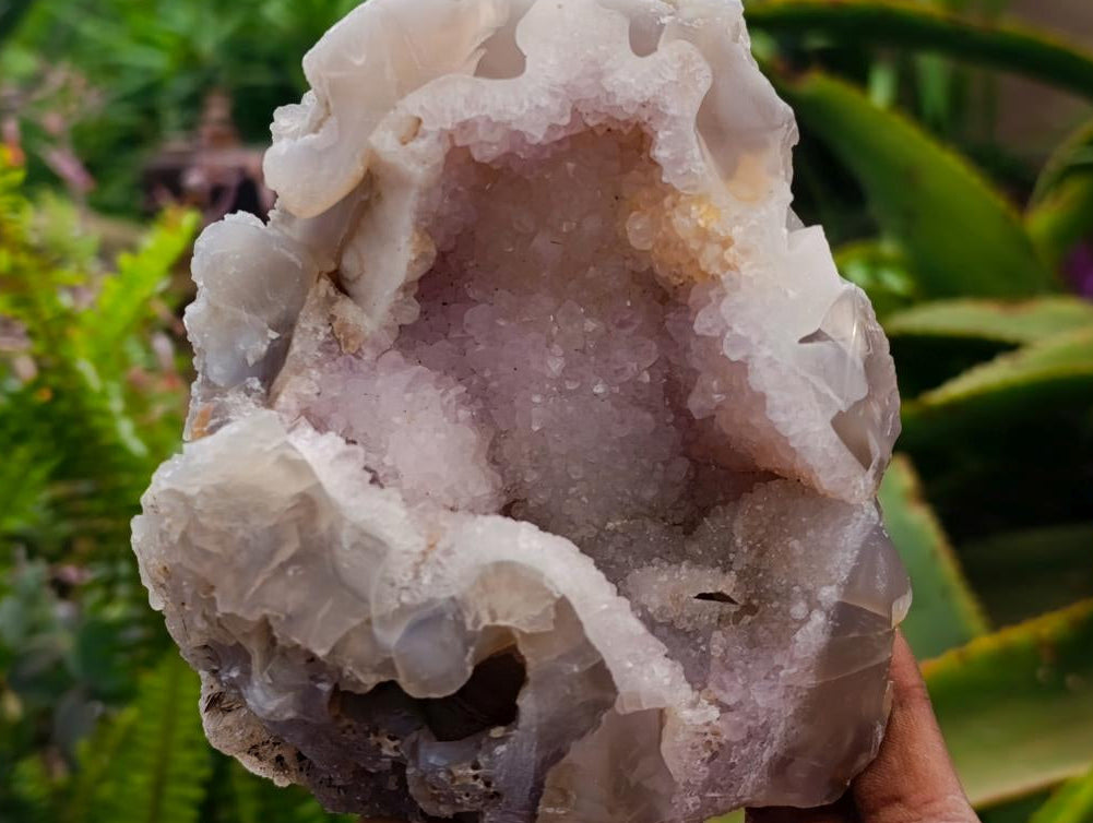 Polished Amethyst Agate Geodes x 6 From Maintirano, Madagascar - Toprock Gemstones and Minerals 