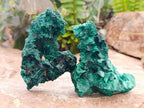 Natural Silky Malachite Specimens x 6 From Kasompe, Congo - Toprock Gemstones and Minerals 