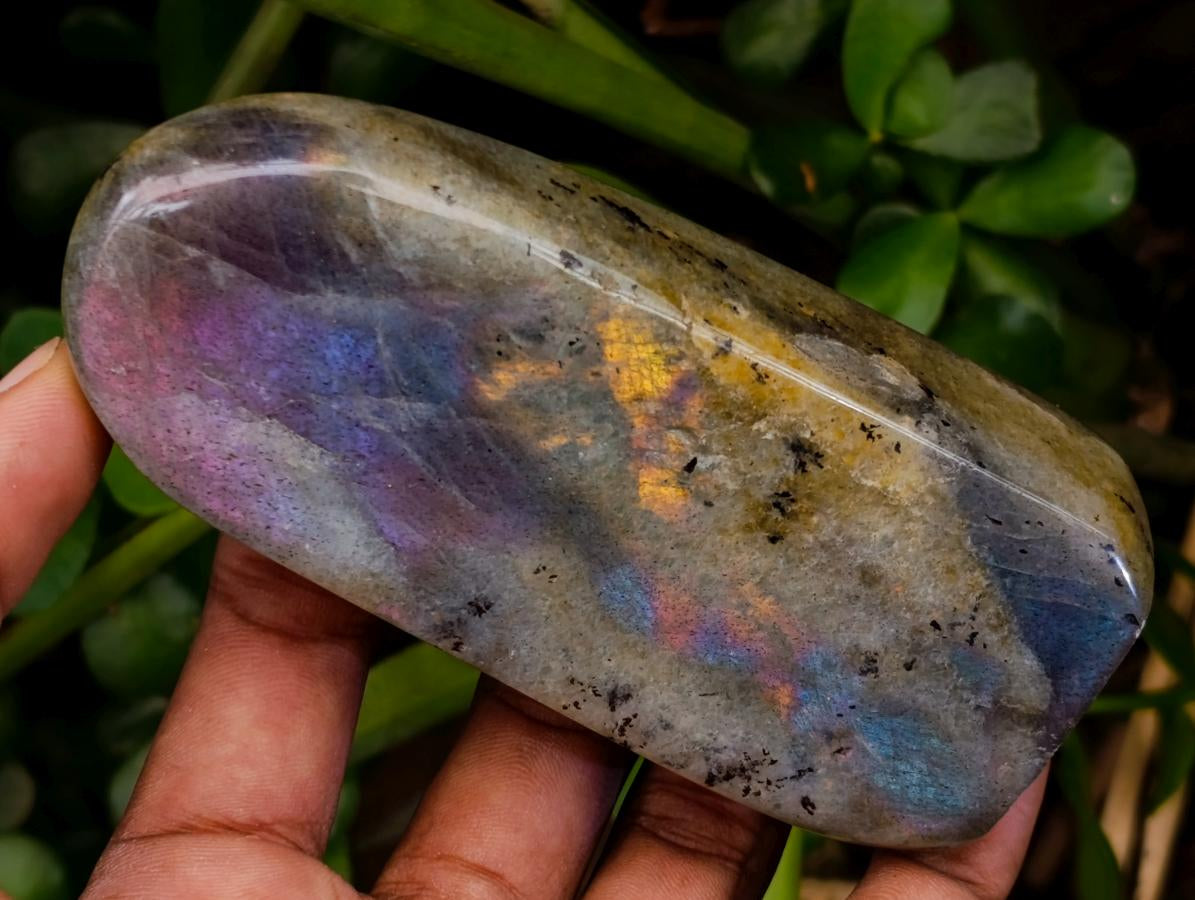 Polished Rare Purple Sunset Flash Labradorite Standing Free Forms x 12 From Tulear, Madagascar - Toprock Gemstones and Minerals 