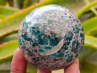 Polished Emerald Mica 'Mutokolite' Spheres x 2 From Mutoko, Zimbabwe