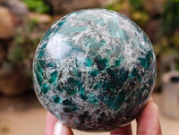 Polished Emerald Mica 'Mutokolite' Spheres x 2 From Mutoko, Zimbabwe