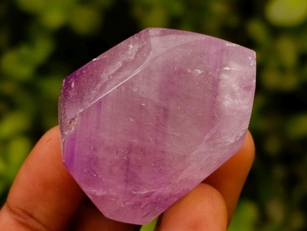 Polished Window Amethyst Crystals x 12 From Akansobe, Madagascar
