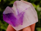 Polished Window Amethyst Crystals x 12 From Akansobe, Madagascar