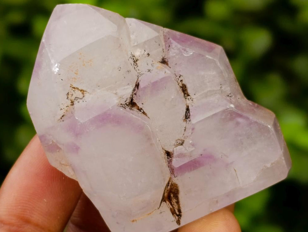 Polished Window Amethyst Crystals x 12 From Akansobe, Madagascar