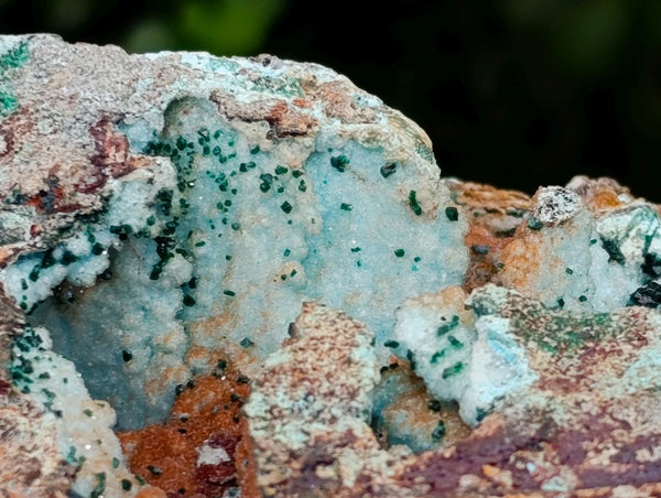 Natural Drusy Coated Chrysocolla With Malachite Specimen x 1 From Lupoto Mine, Congo