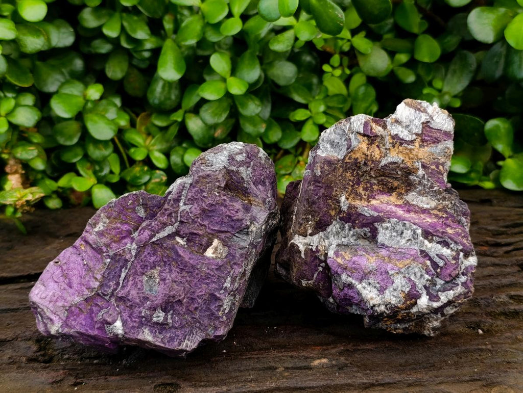 Natural Metallic Cobbed Purpurite Specimens x 2 From Erongo, Namibia