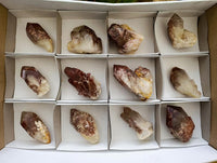 Natural Red Hematoid Quartz Crystals and Clusters x 12 From Karoi, Zimbabwe