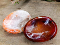 Polished Carnelian Agate Gemstone Bowls x 6 From Madagascar