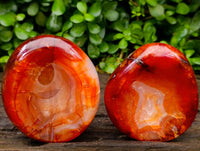 Polished Carnelian Agate Gemstone Bowls x 6 From Madagascar