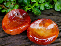 Polished Carnelian Agate Gemstone Bowls x 6 From Madagascar