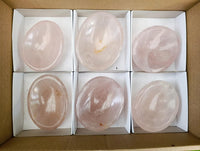 Polished Gemmy Rose Quartz Bowls x 6 From Madagascar