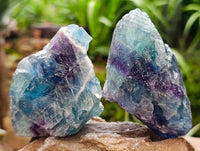 Natural Watermelon Fluorite Cobbed Specimens x 30 From Uis, Namibia
