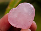 Polished Star Rose Quartz Hearts x 35 From Madagascar