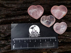 Polished Star Rose Quartz Hearts x 35 From Madagascar