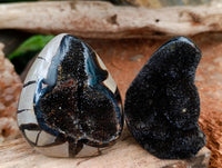 Polished Septerye Sauvage "Dragons Egg" Geodes x 6 From Mahajanga, Madagascar