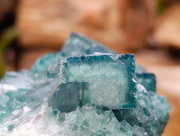 Natural Green Fluorite Cluster Specimens x 2 From Mandrosonoro, Madagascar